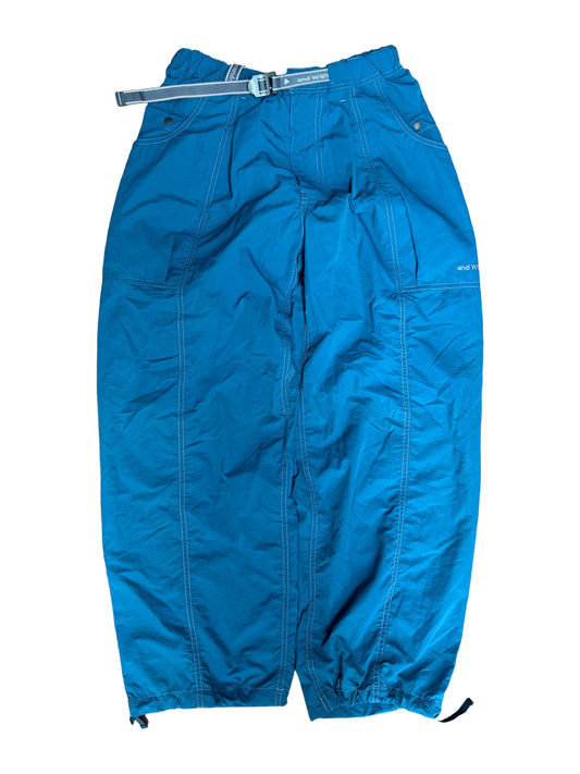 and wander Crinkled Nylon Pants – Blue (S)