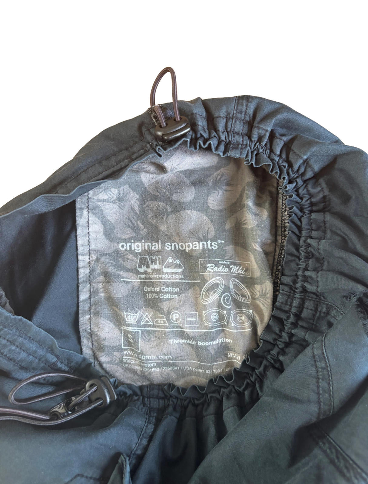 Maharishi Black Snopants Pink Embroidery Small