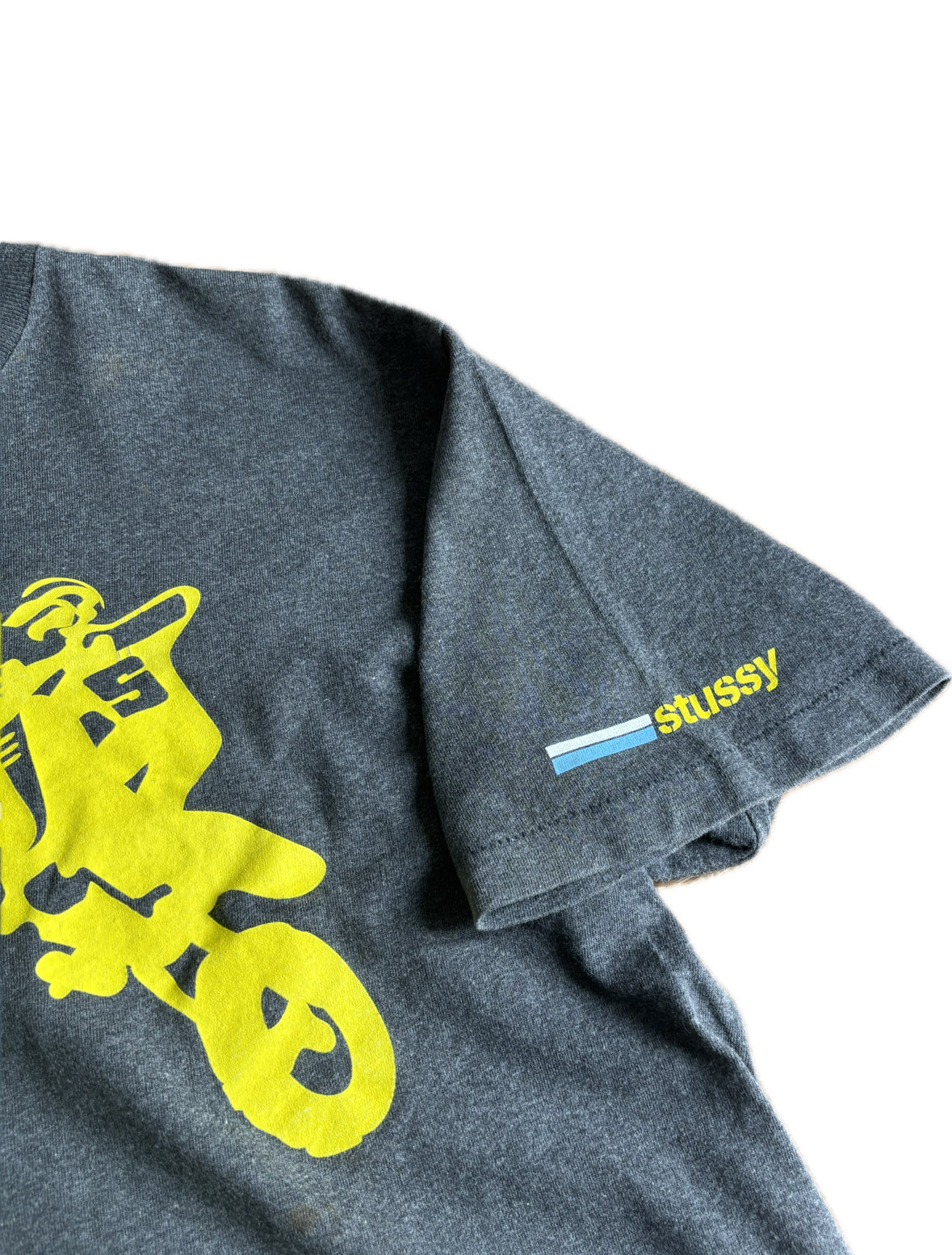 Stussy Motorcross Graphic Print T-Shirt - Medium
