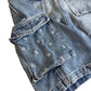 Stussy Denim Shorts 32W Wide Fit Embroidered Logo