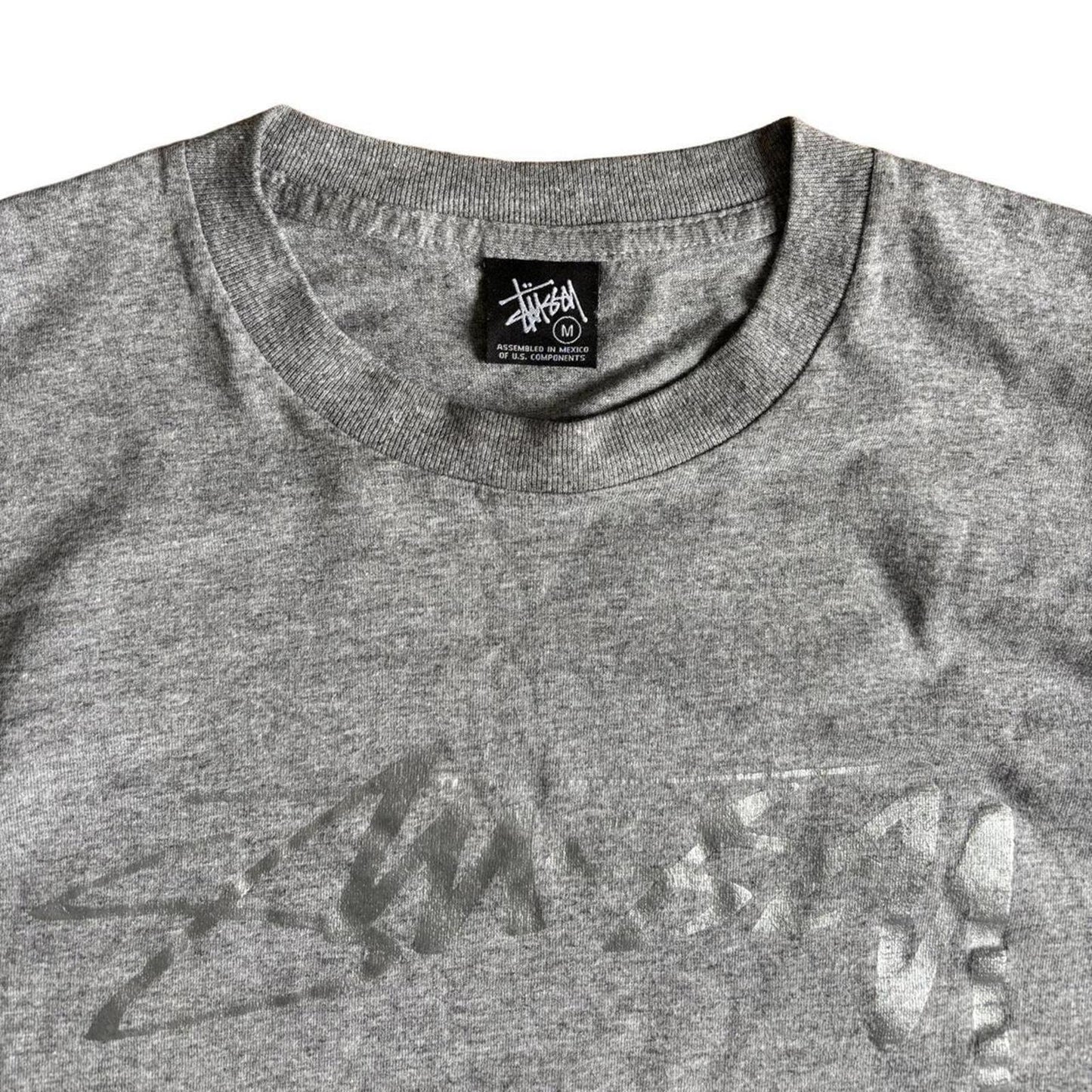 Vintage Stüssy Graphic T Shirt Grey M