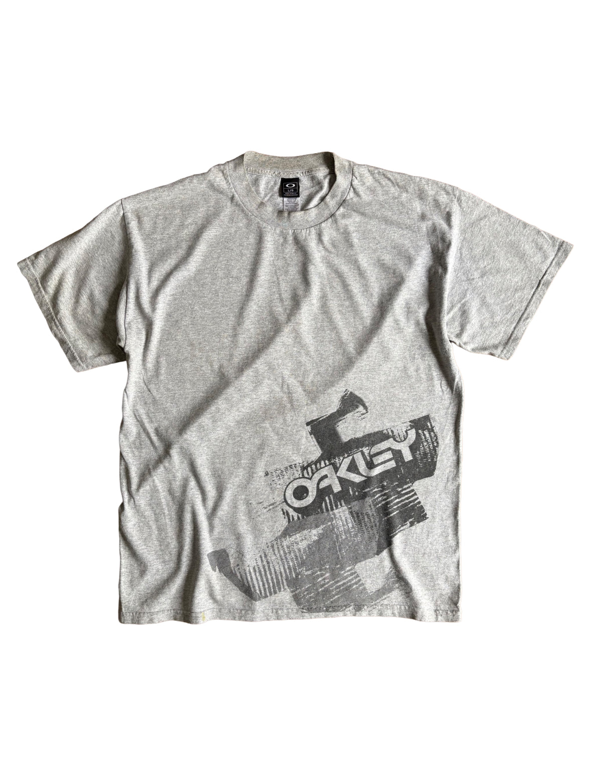 Vintage Oakley Grey Graphic T-Shirt - Large