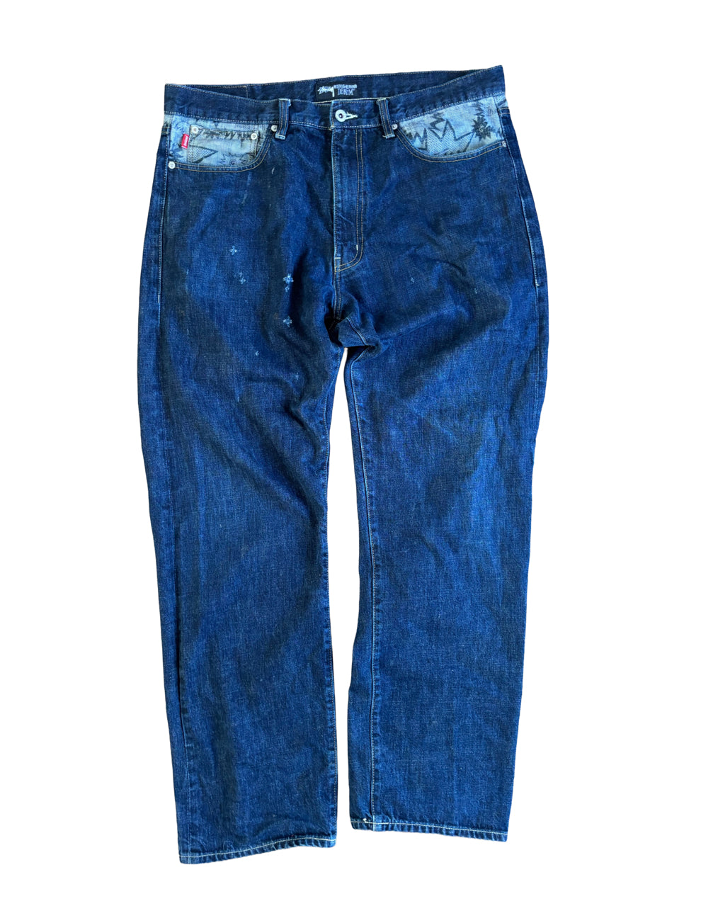 Stussy ‘Rough and Rugged’ Blue Denim Jeans - 38W 32L