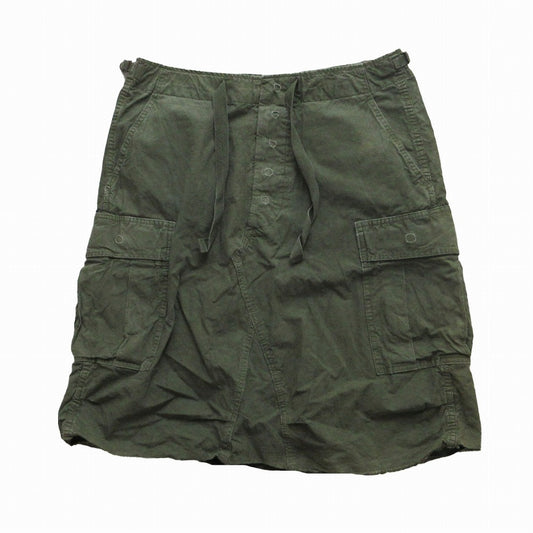 Needles Olive Wide Cargo Skirt • Distressed Wash • Women’s M