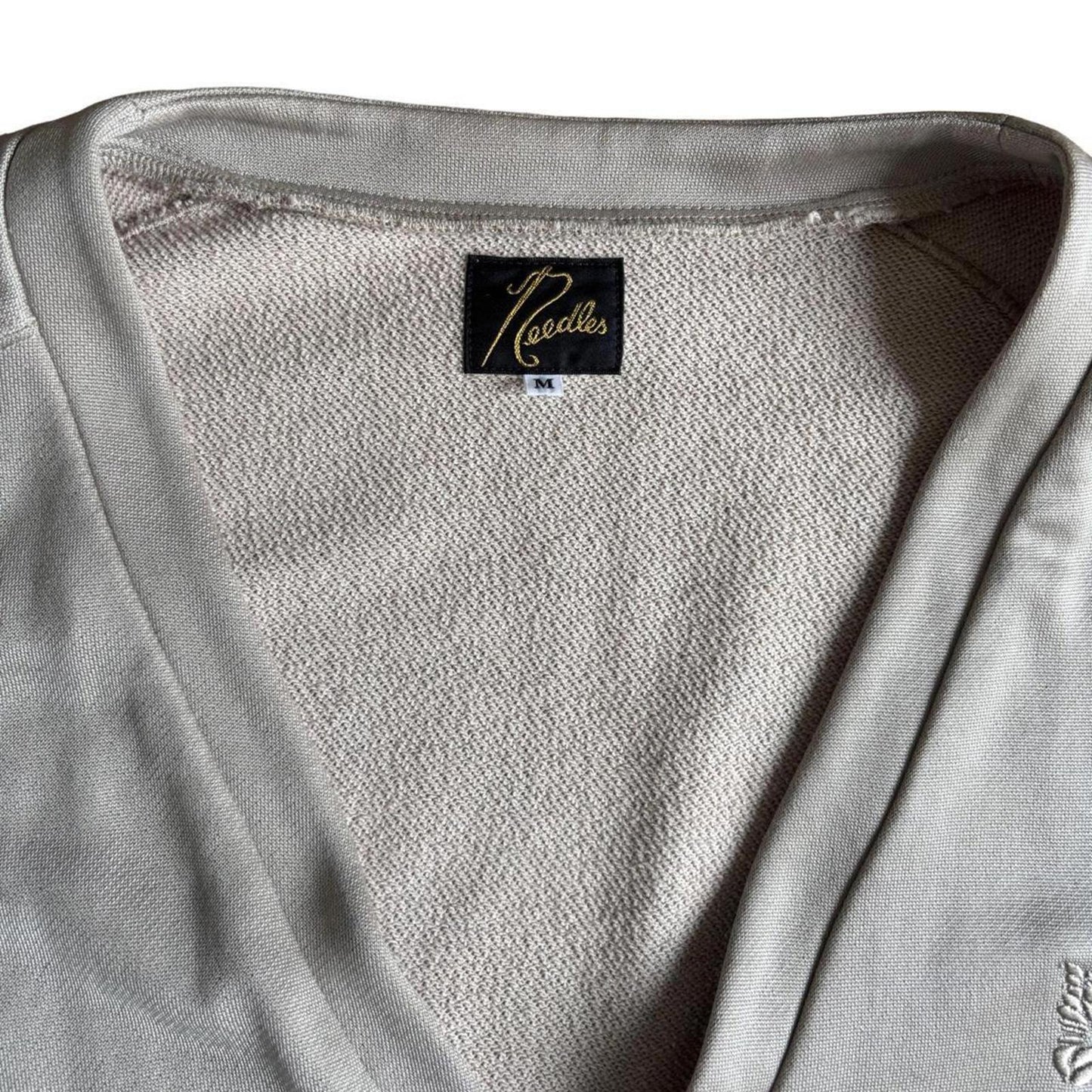 Needles V Neck Cardigan Grey Silver M