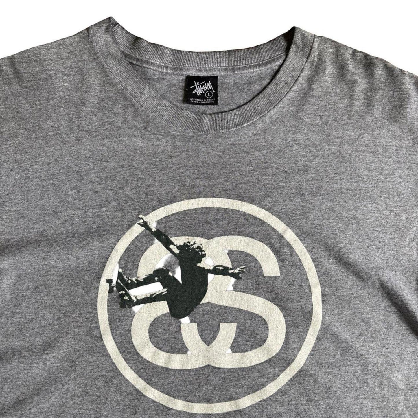 Vintage Stüssy Skating Graphic T Shirt White L