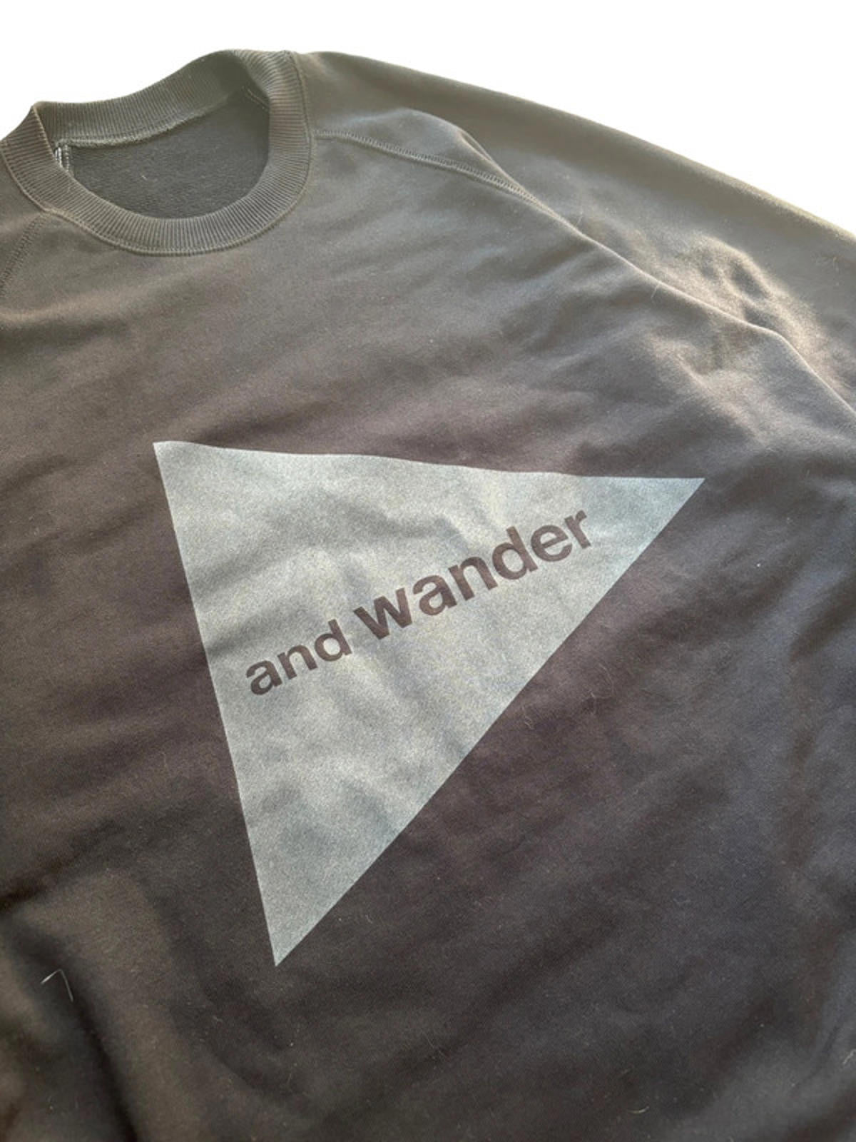 and wander Logo Crewneck Sweatshirt Black M L