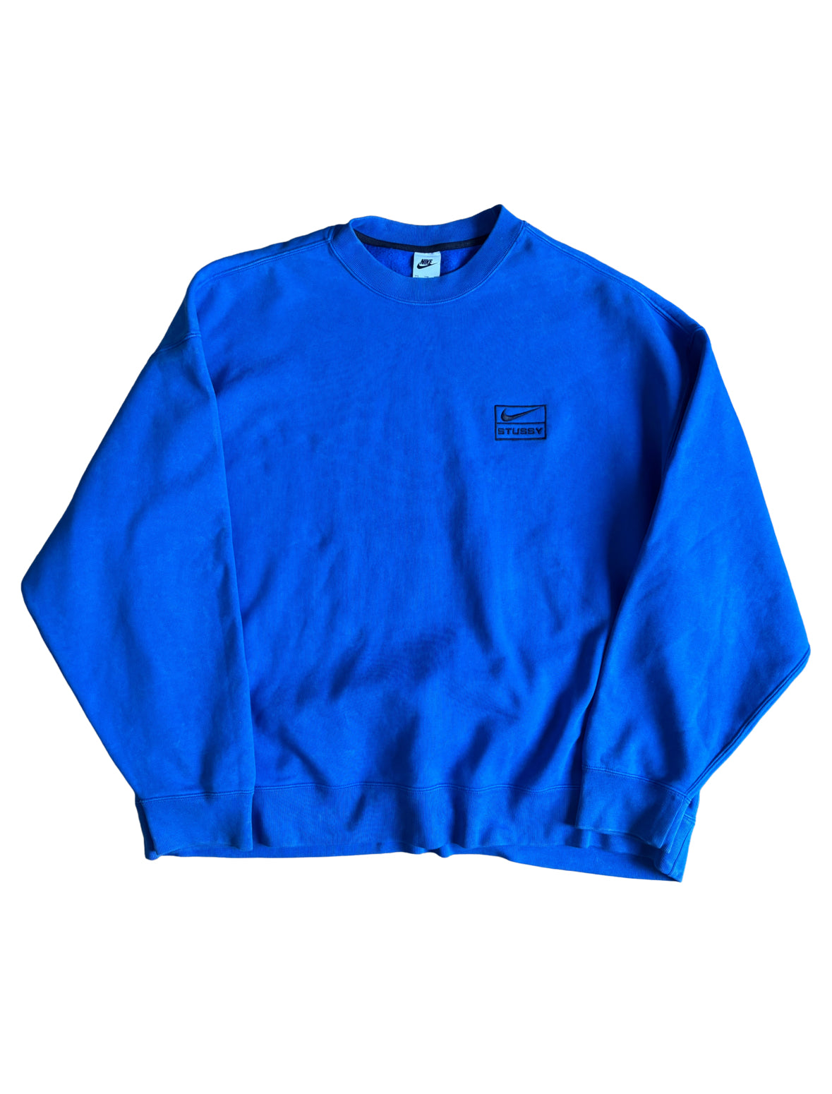 Stussy x Nike Crewneck Sweatshirt Blue / Acid Wash - XXL