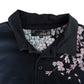 Karakuri Tamashii Dragon & Cherry Blossom Embroidered Polo Shirt – Black (M)