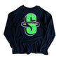 Stussy ‘Stussy International Corp’ Black / Green Long Sleeve T-Shirt - Large