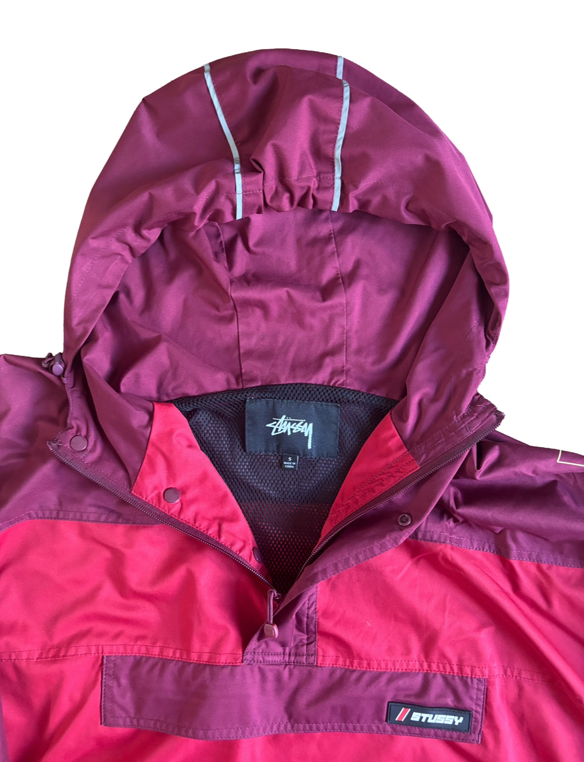 Stussy Quarter-Zip Windbreaker Red / Burgundy - Small
