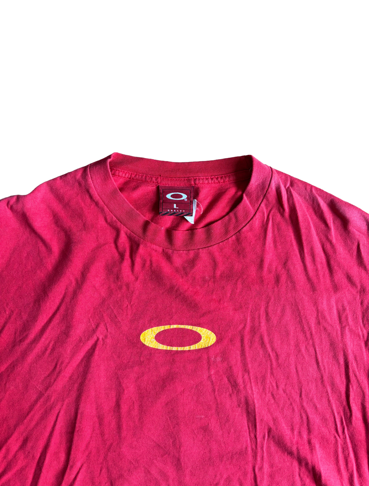 Vintage Oakley Red Print T-Shirt - Large