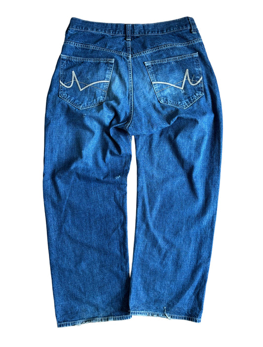 Vintage Avirex Blue Washed Jeans - 36W 32L