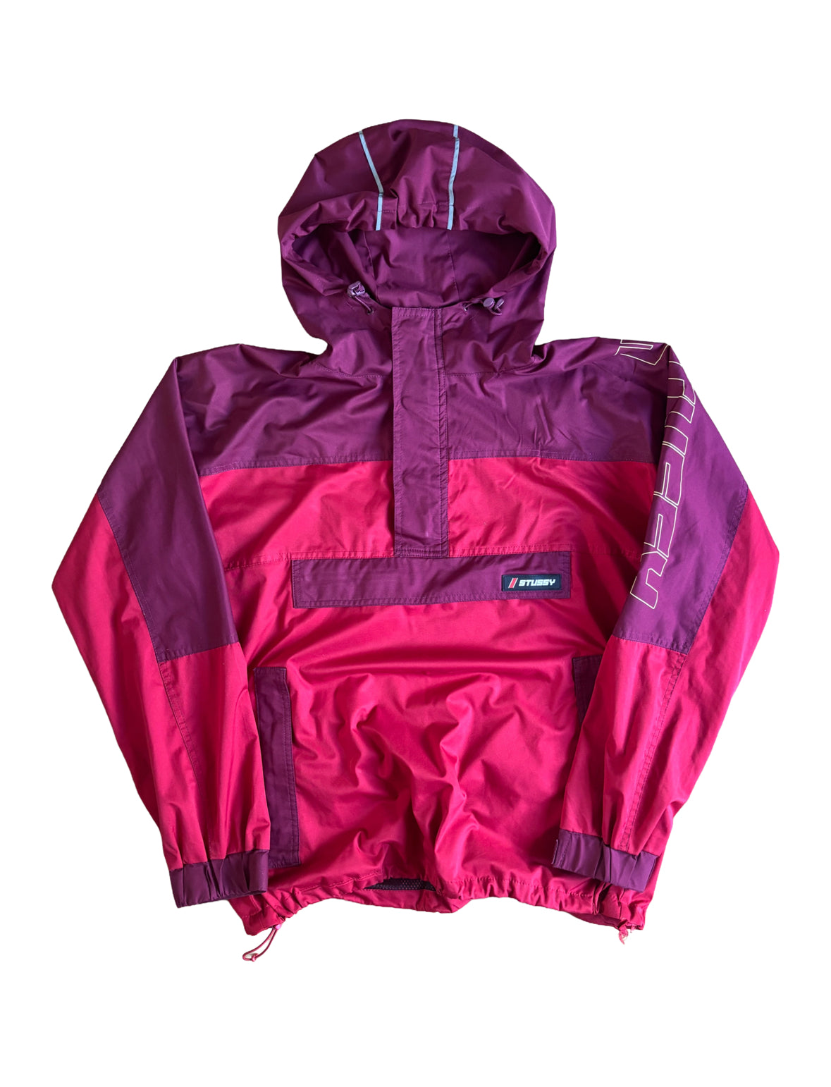 Stussy Quarter-Zip Windbreaker Red / Burgundy - Small