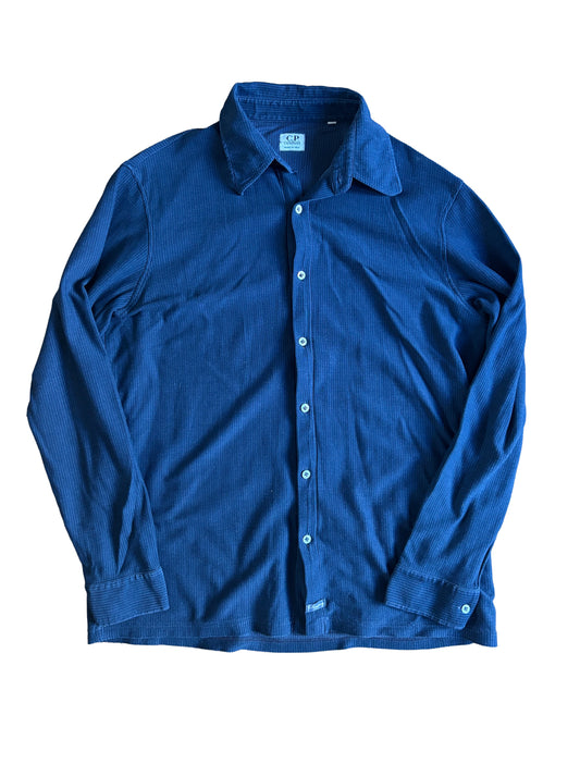 Vintage CP Company Blue Button-Up Shirt - Medium