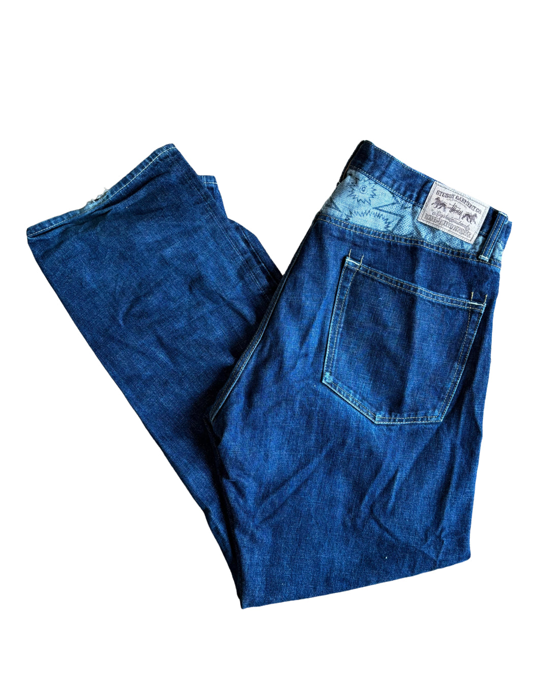 Stussy ‘Rough and Rugged’ Print Denim Jeans - 36W 34L