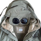 CP Company Khaki Dyshell Polartec Lined Goggle Field Jacket - Medium