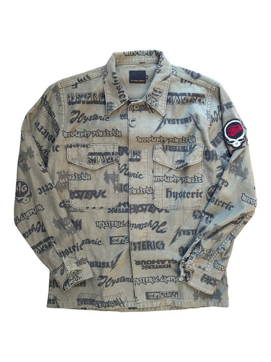 HYSTERIC GLAMOUR Long Sleeve Shirt – Dark Green / Black (S)