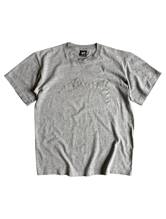 Stussy Grey Signature Graphic T-Shirt - Medium