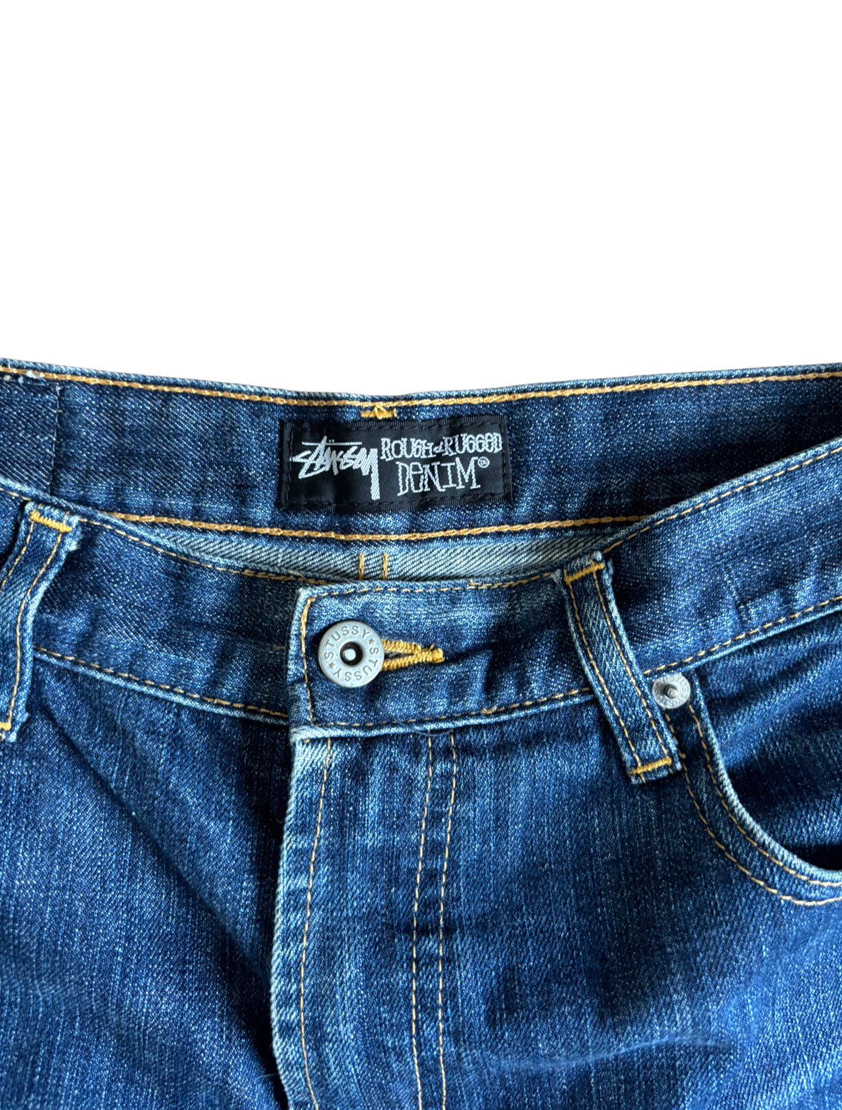 Stussy ‘Rough and Rugged’ Blue Denim Jeans - 30W 29L