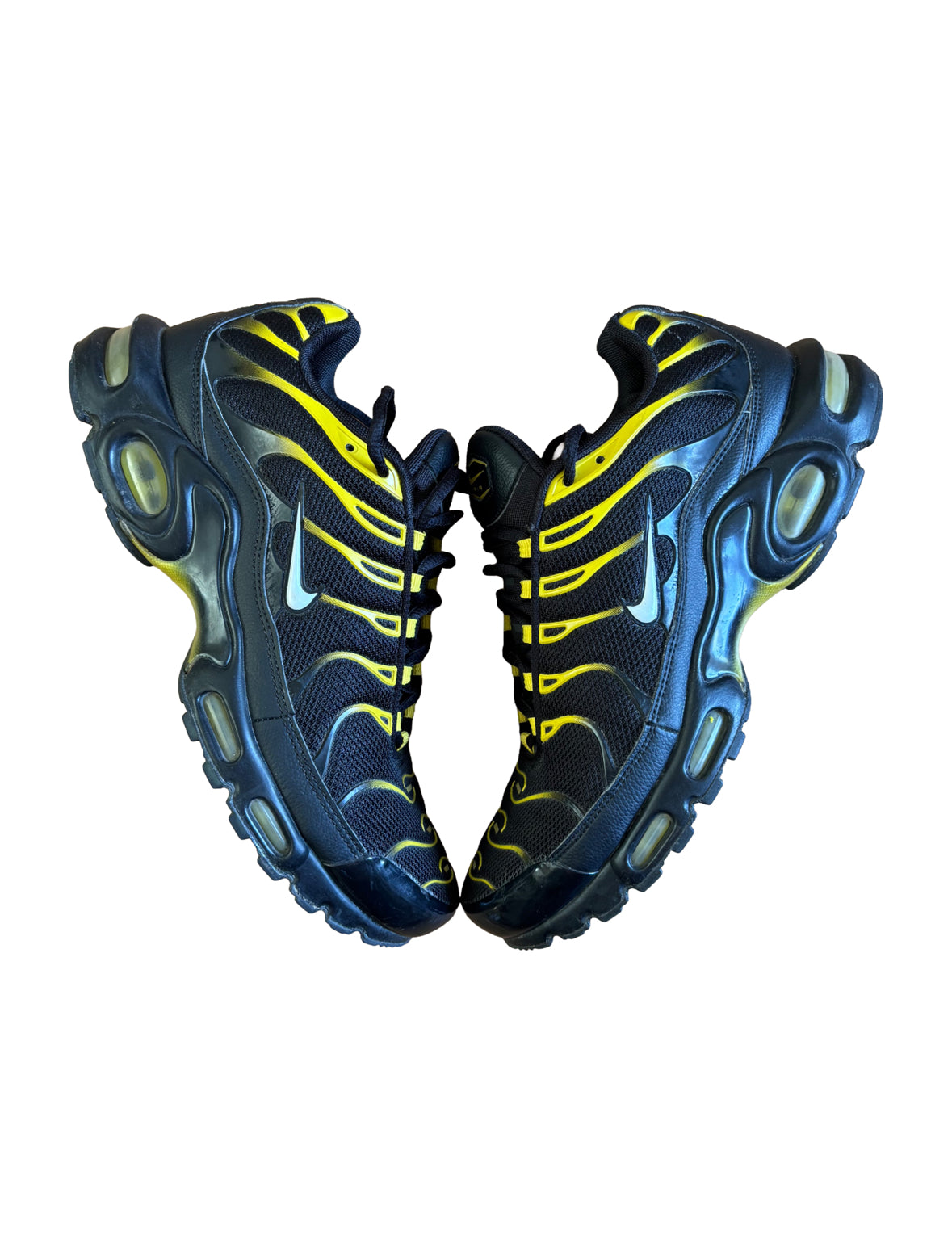 Nike Airmax TN Trainers Black / Yellow UK 9