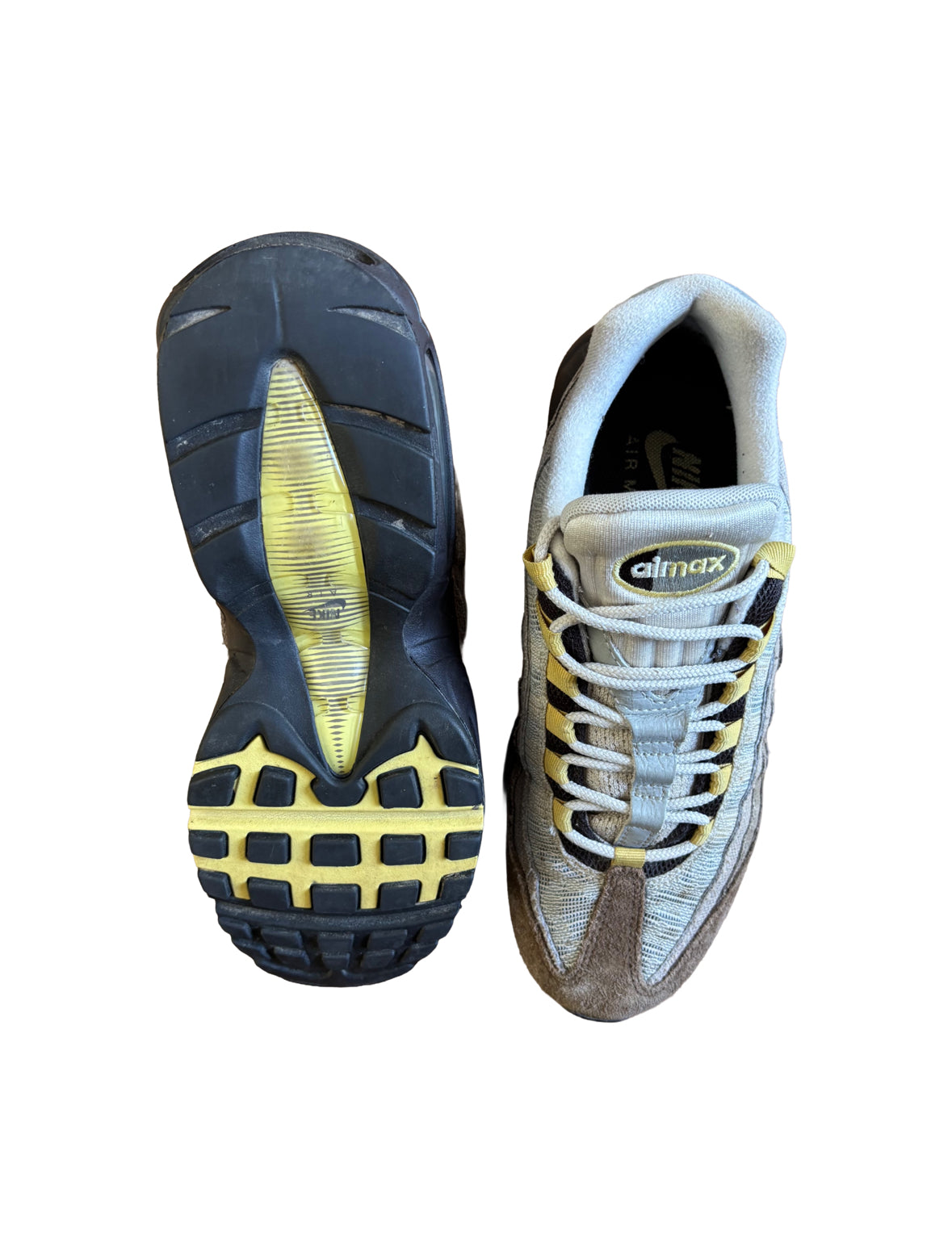 Nike Airmax 95 Trainers Black / Grey / Yellow UK 7