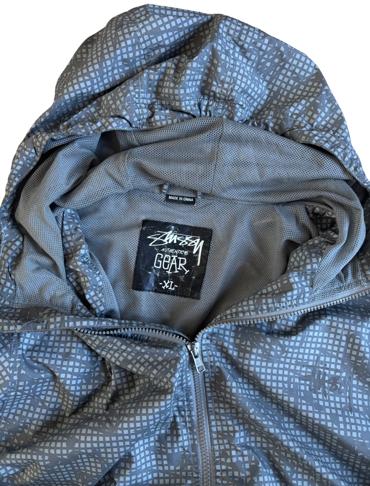 Stussy Grey Digicamo Windbreaker Jacket - Xtra Large