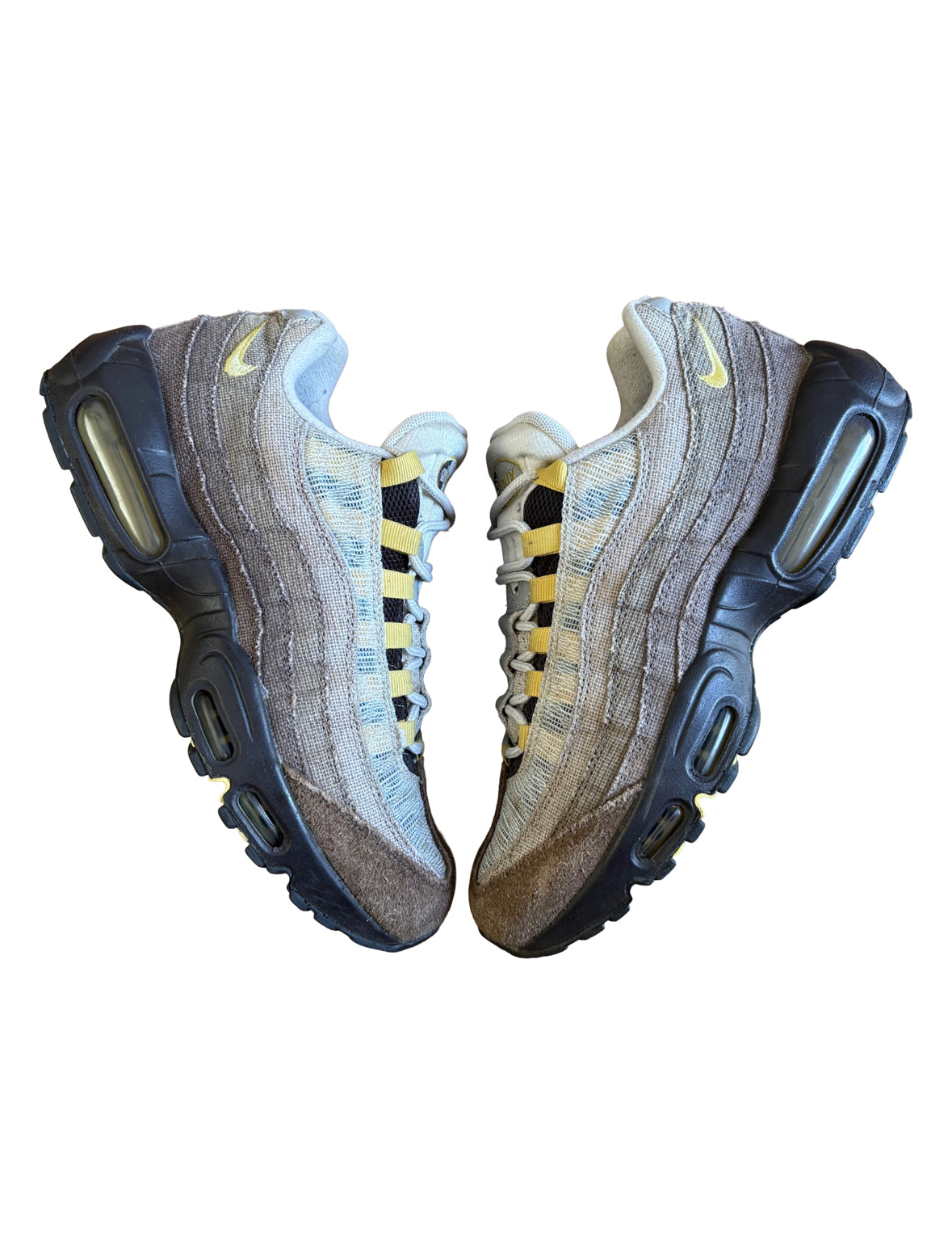 Nike Airmax 95 Trainers Black / Grey / Yellow UK 7