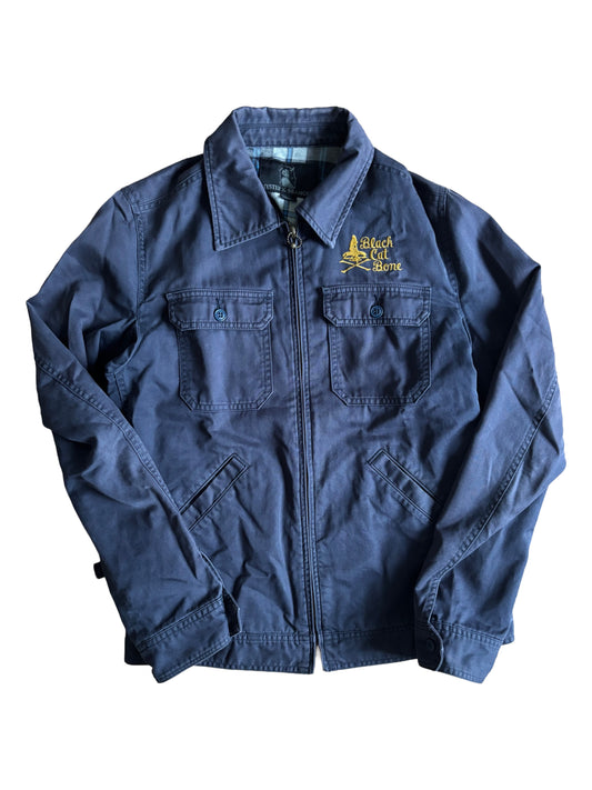 HYSTERIC GLAMOUR × Black Cat Bone French Chore Jacket – Navy (M)