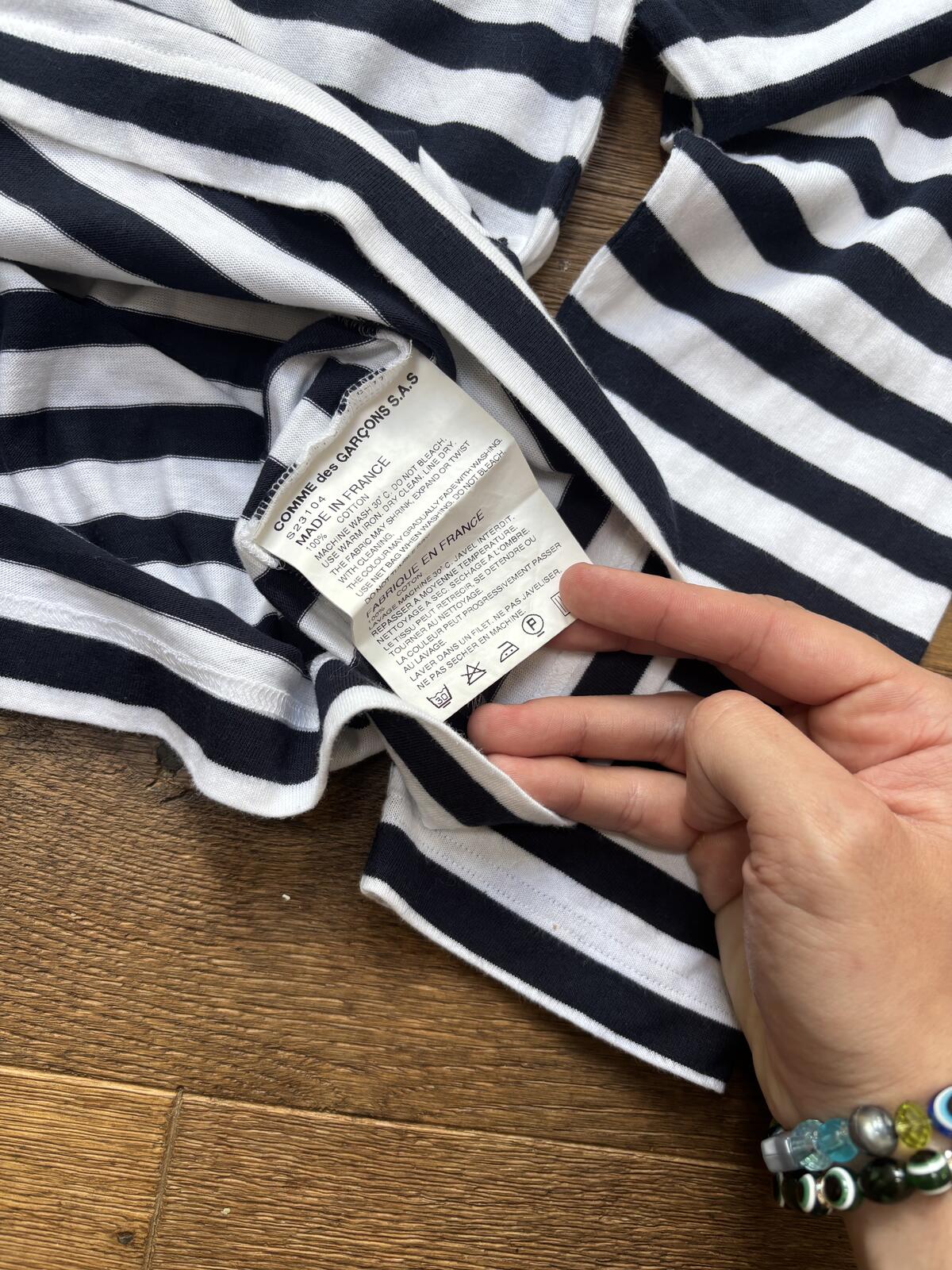 Comme des Garcons Shirt Stripe LS Tee S