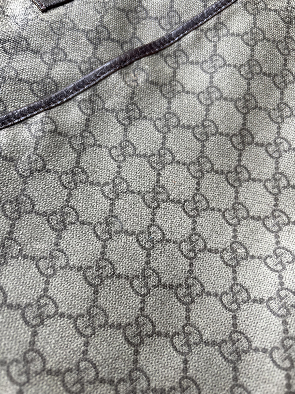 Gucci GG Monogram Canvas Shoulder Bag Beige Brown