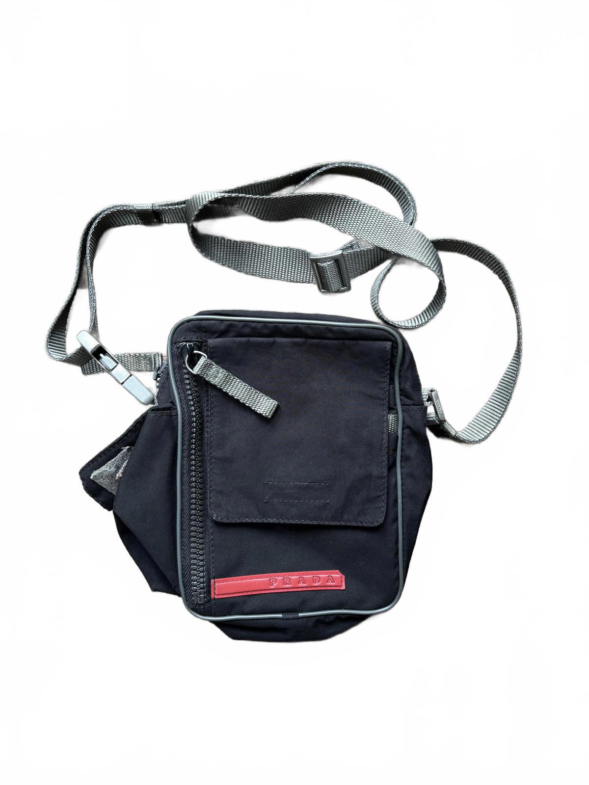 Prada Sport Red Tab Nylon Crossbody Bag – Black