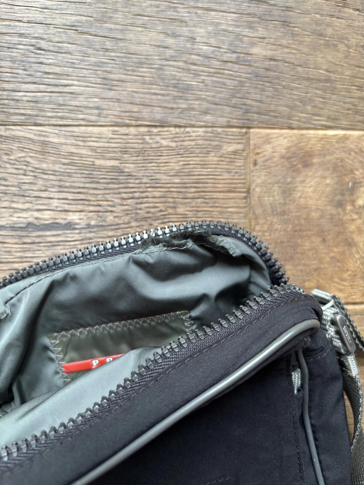 Prada Sport Red Tab Nylon Crossbody Bag – Black