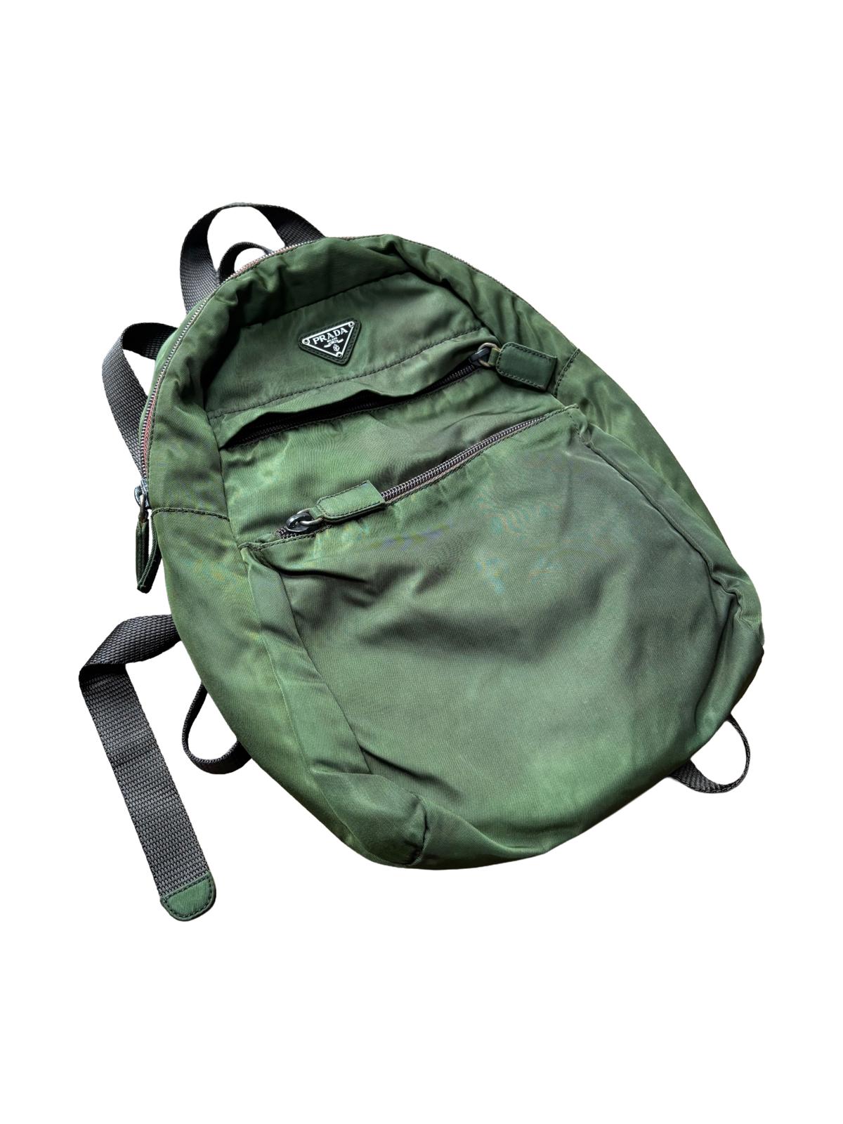Prada Tessuto Nylon Mini Backpack Green