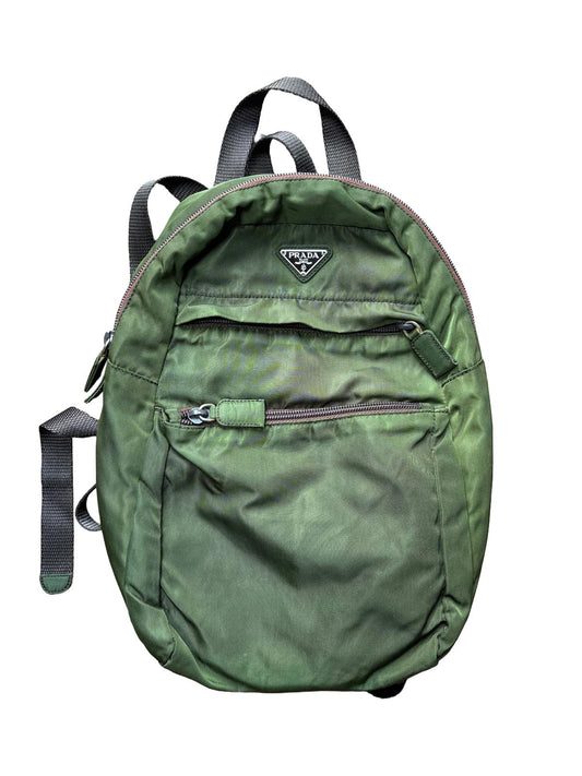 Prada Tessuto Nylon Mini Backpack Green