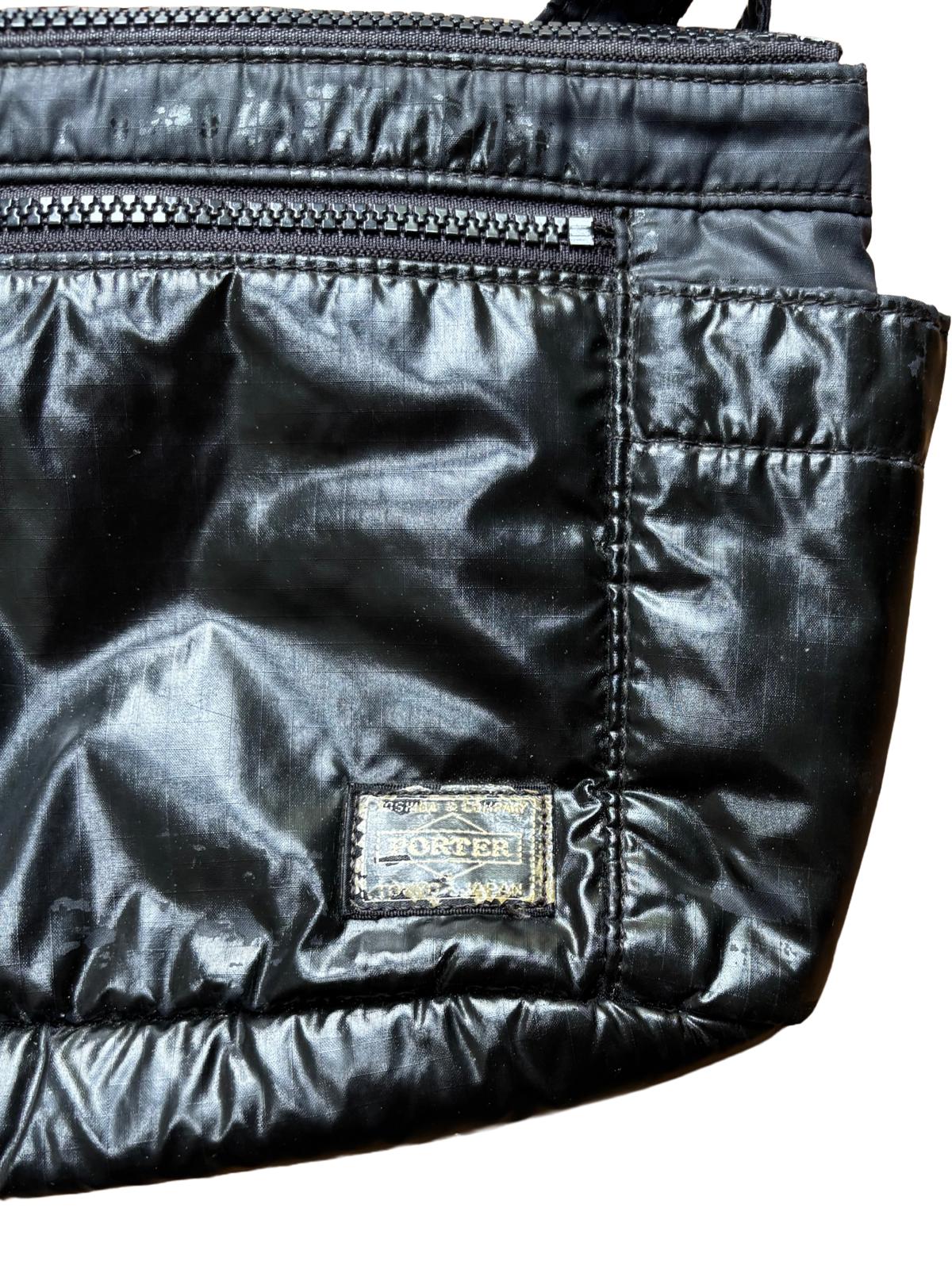 Porter Yoshida & Co Shiny Black Nylon Waist / Shoulder Bag