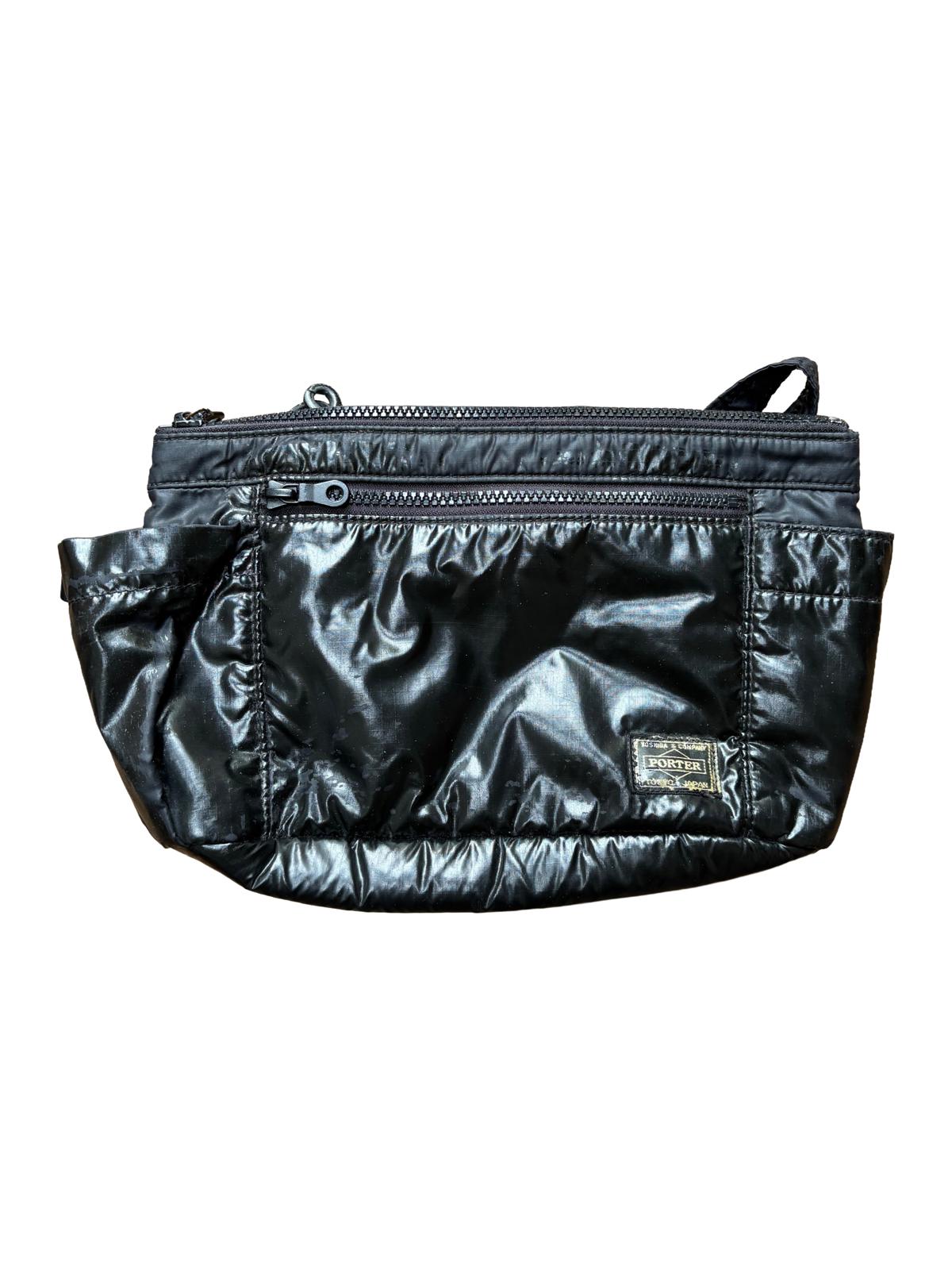 Porter Yoshida & Co Shiny Black Nylon Waist / Shoulder Bag