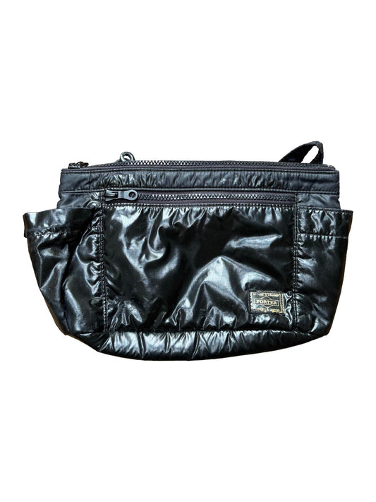 Porter Yoshida & Co Shiny Black Nylon Waist / Shoulder Bag