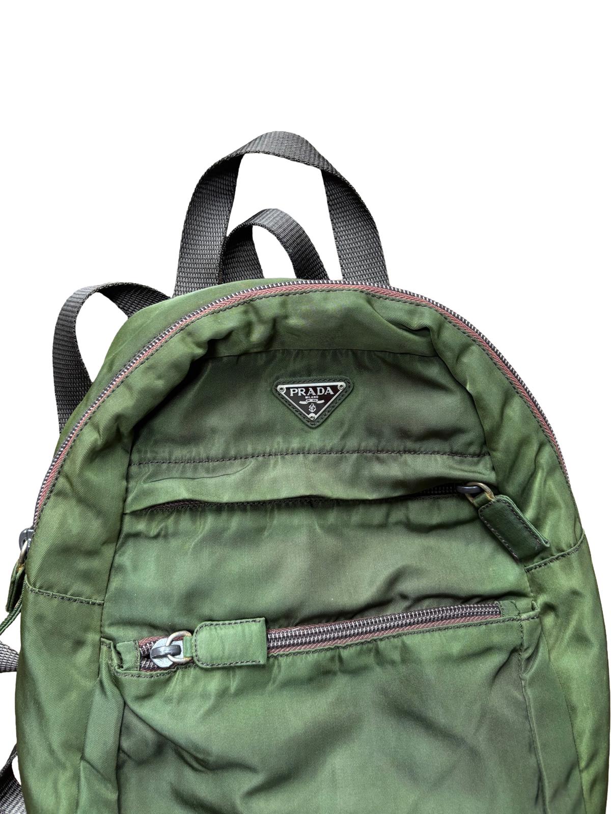 Prada Tessuto Nylon Mini Backpack Green