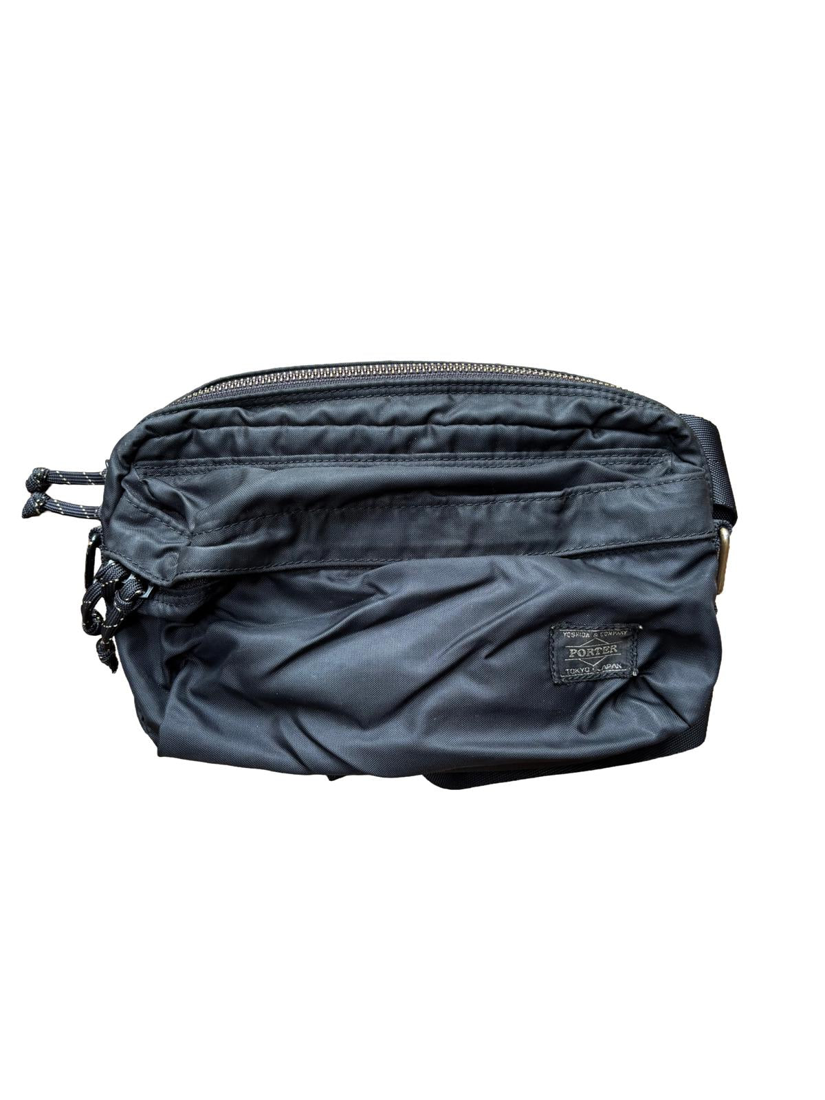 Porter Yoshida & Co Tanker Waist Bag Black Orange Lining