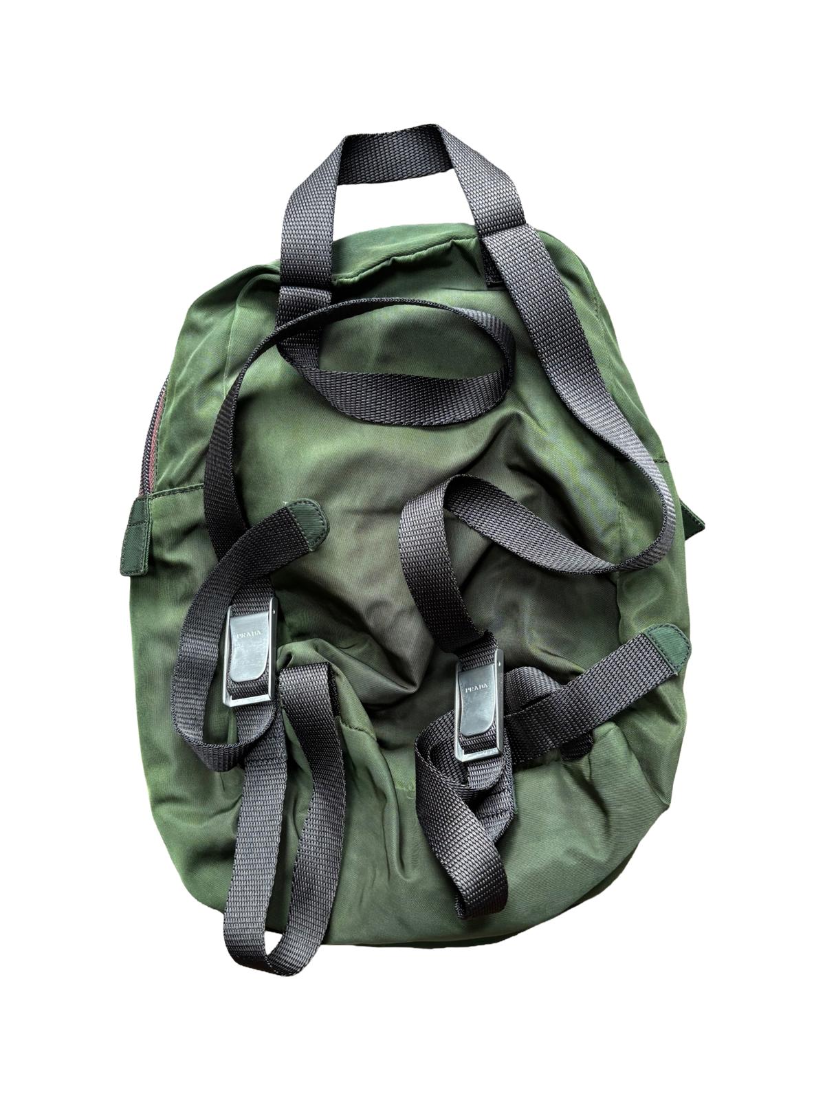 Prada Tessuto Nylon Mini Backpack Green
