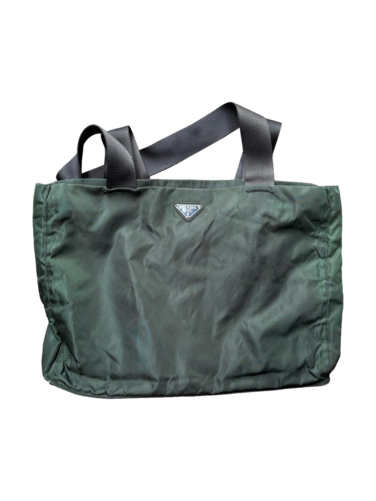 Prada Nylon Tote Bag Green