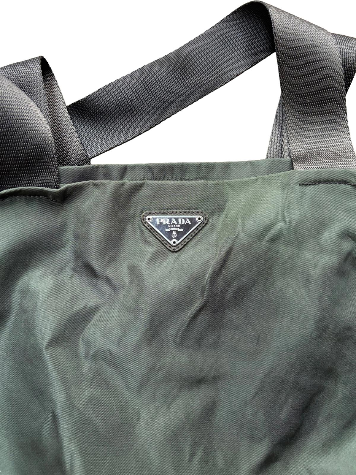 Prada Nylon Tote Bag Green