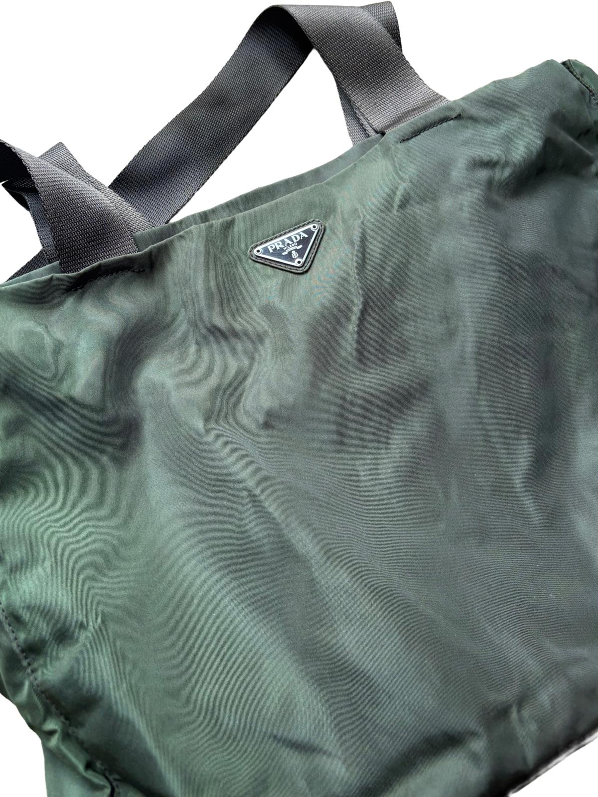 Prada Nylon Tote Bag Green