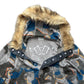 Maharishi 00s Stone Camo Mink Fur Hoodie Jacket M