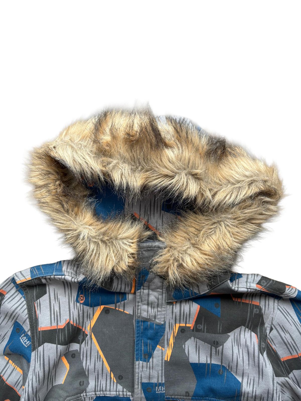 Maharishi 00s Stone Camo Mink Fur Hoodie Jacket M
