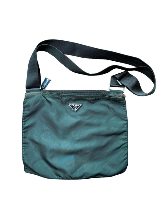 Prada Nylon Crossbody Shoulder Bag Green