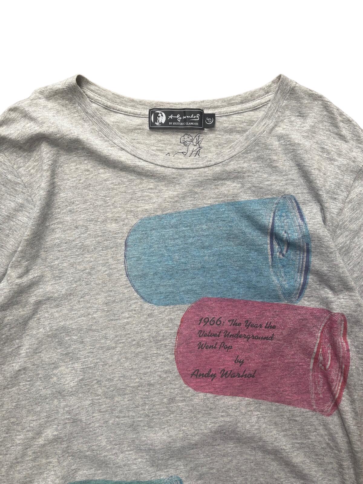 Hysteric Glamour Andy Warhol T Shirt Grey Small