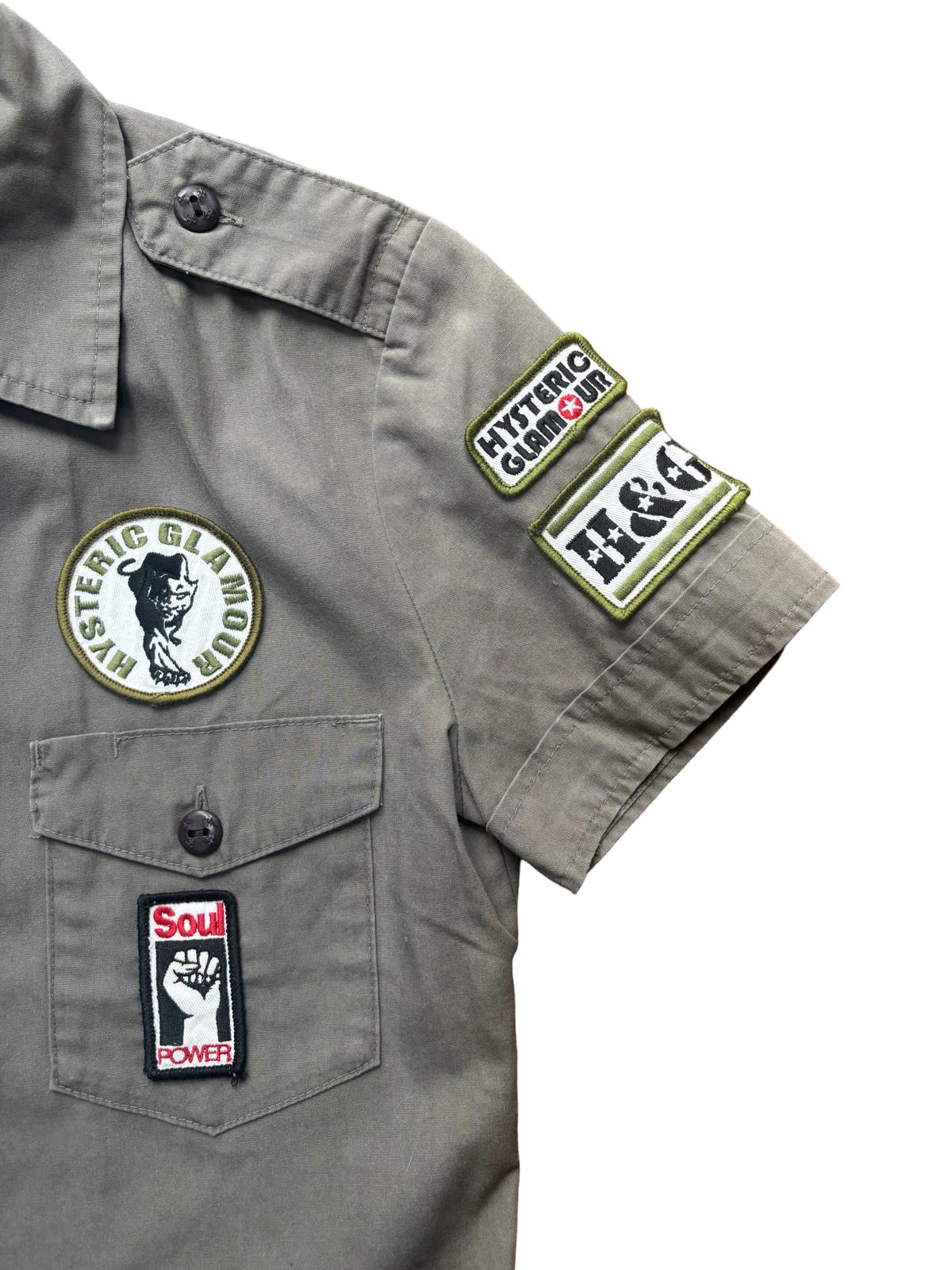 Hysteric Glamour Patch Shirt Grey Small