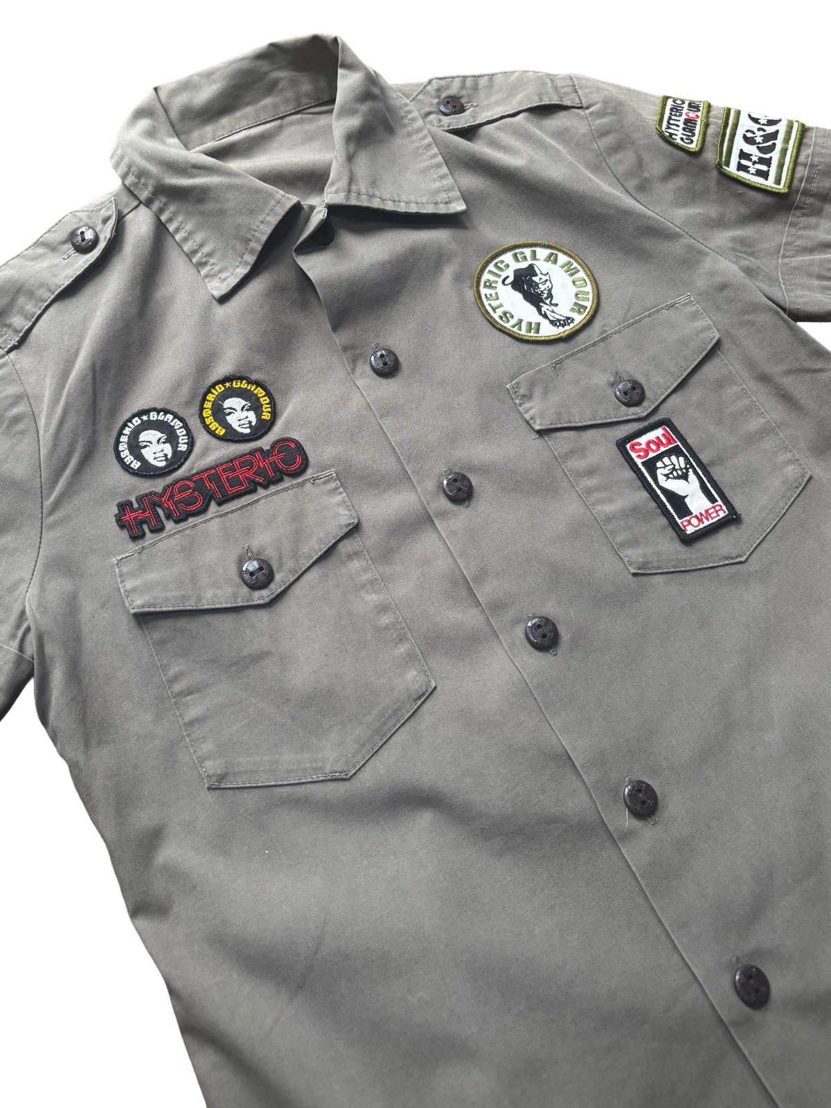 Hysteric Glamour Patch Shirt Grey Small